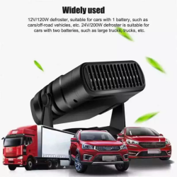Electric Car Heater Air Cooler Fan 12V/24V Portable Demister Defroster Heating 120W Dryer Winds Fca