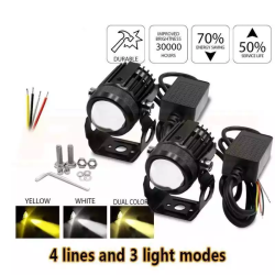 Astront 2Pcs Mini Driving Light White And Yellow 4Wires 3Mode 40W With Fan Waterproof 0C1