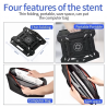 Laptop Stand with Phone Holder Portable 2 IN 1 360° Adjustable Laptop Holder Phone Pad Stand