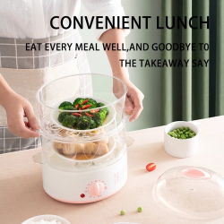 Electric Steamer Three-layer Household Shaomai Steamer Multifunctional Food Steamer With Timer