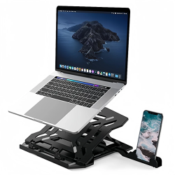 Laptop Stand with Phone Holder Portable 2 IN 1 360° Adjustable Laptop Holder Phone Pad Stand