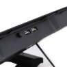 Universal Adjustable laptop stand with dual cooling fan with led light for 10_17 inches laptop