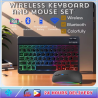 RGB Backlit Wireless Bluetooth Keyboard and Mouse with light LED for Laptop Tablet phone