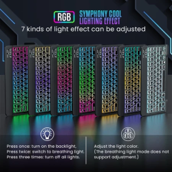 RGB Backlit Wireless Bluetooth Keyboard and Mouse with light LED for Laptop Tablet phone