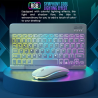 RGB Backlit Wireless Bluetooth Keyboard and Mouse with light LED for Laptop Tablet phone