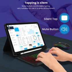 RGB Backlit Wireless Bluetooth Keyboard and Mouse with light LED for Laptop Tablet phone