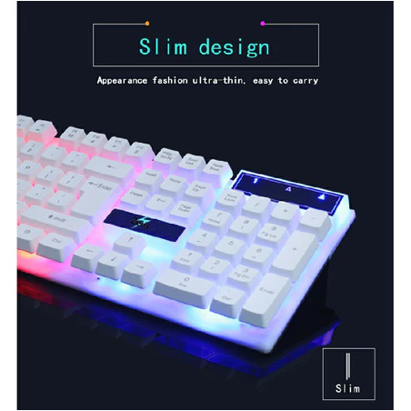 Centri Gaming Keyboard+Mouse Set K004 LED Backlight Wired Keyboard Rainbow Button Mouse Suit Backlit