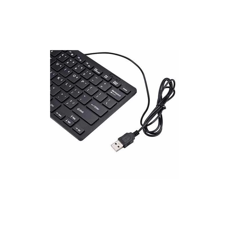UNIVERSAL Multimedia MINI KEYBOARD USB Wired keyboard with wired mouse For PC Laptop