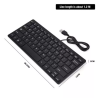 UNIVERSAL Multimedia MINI KEYBOARD USB Wired keyboard with wired mouse For PC Laptop