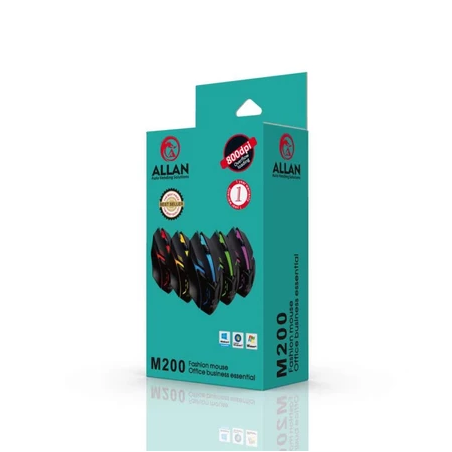 Allan Mechanic M200 Warwick USB LED Gaming Mouse laptop/wifi/pc wire/acer laptop/computer mouse/mous