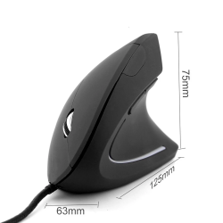 Wired Right Hand RGB Vertical Ergonomic Gaming Mouse | USB Optical, Plastic, Compatible with Windows 7 for PC Computer
