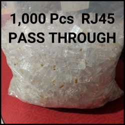 1000 pcs RJ45 Pass through Connector for CAT6/CAT5e Ethernet Cable Tagusan Passthrough Modular