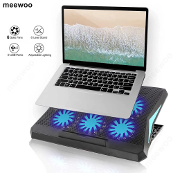 Meewoo Laptop Cooling Pad USB Six LED Fans Cooling Pad For Laptop 12"-17" laptop Stand