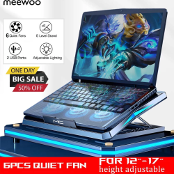 Meewoo Laptop Cooling Pad USB Six LED Fans Cooling Pad For Laptop 12"-17" laptop Stand