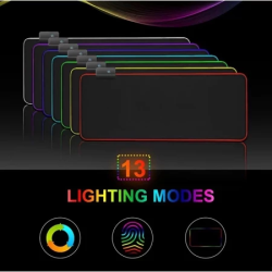 RGB Gaming Mouse Pad LED Large Mouse Pad Anti-Slip Rubber Base Computer Keyboard USB 80cm X 30cm