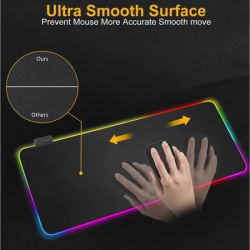 RGB Gaming Mouse Pad LED Large Mouse Pad Anti-Slip Rubber Base Computer Keyboard USB 80cm X 30cm