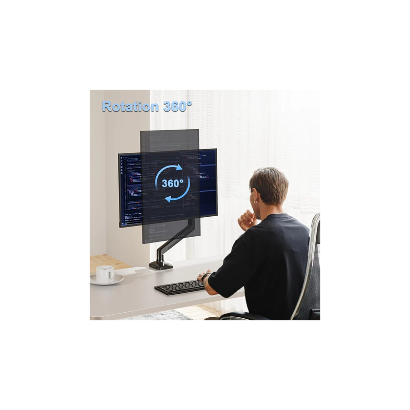 Inplay KMT-1 Single Monitor Stand Mount Arm Gas Spring Adjustable Monitor Bracket For 13-32" Monitor