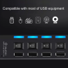USB HUB 4 Port USB Adapter Powered Split Converter for PC/ Computer/ Notebook Phone