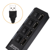 USB HUB 4 Port USB Adapter Powered Split Converter for PC/ Computer/ Notebook Phone