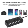 USB HUB 4 Port USB Adapter Powered Split Converter for PC/ Computer/ Notebook Phone