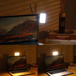 Portable Mini Selfie Fill Light Rechargeable 3 Mode Adjustable Brightness Clip On For Phone Computer