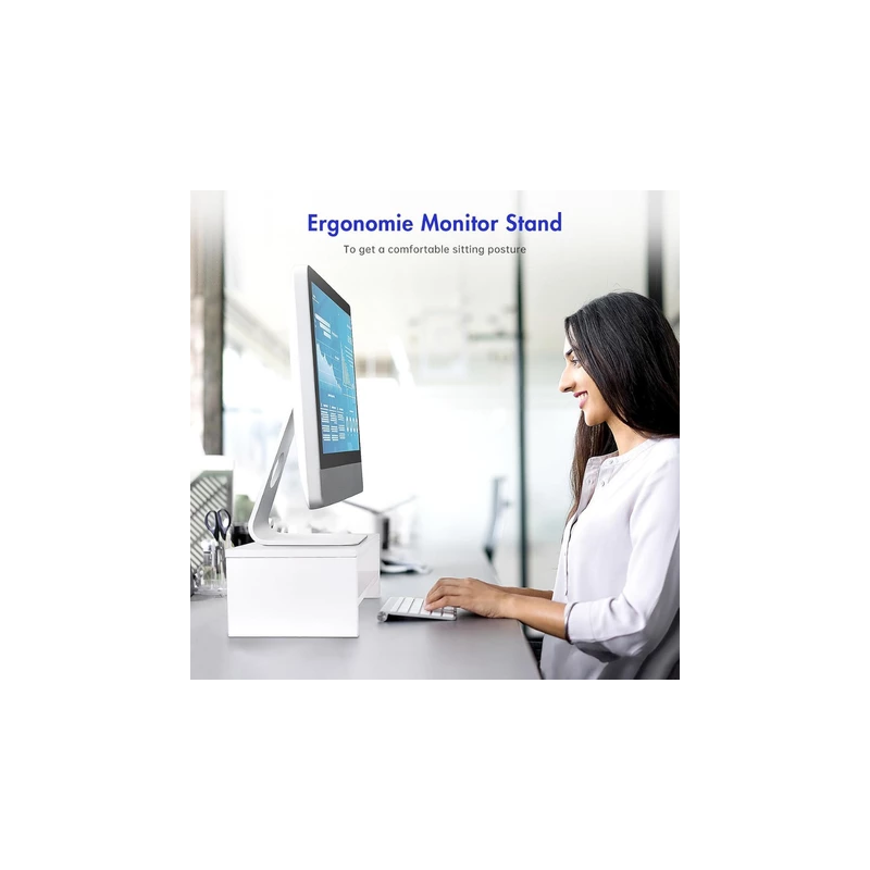 Classic Style 2 Color Wooden Monitor Holder Bracket Computer Stand Desktop Organizer Display Bracket