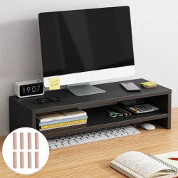 Classic Style 2 Color Wooden Monitor Holder Bracket Computer Stand Desktop Organizer Display Bracket