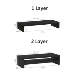 Classic Style 2 Color Wooden Monitor Holder Bracket Computer Stand Desktop Organizer Display Bracket