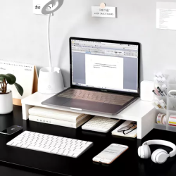 Classic Style 2 Color Wooden Monitor Holder Bracket Computer Stand Desktop Organizer Display Bracket