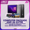COMPUTER SET AMD A6 8GB RAM 120GB SSD 19 SQ MONITOR RGB KBMS AND SPEAKER