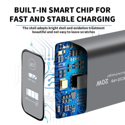 PD20W Super Fast Charge USB Type C Charger 3A PD QC Charger Adapter Dual Port Wall Adapter