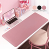 Deli Cute PU Leather Mouse Pad, Large Double Sided Keyboard Desk Pad, Waterproof Easy Clean