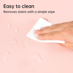 Deli Cute PU Leather Mouse Pad, Large Double Sided Keyboard Desk Pad, Waterproof Easy Clean