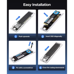 Orico M.2 SSD Case 10Gbps USB3.1 Gen2 Type-C Mini SSD Enclosure Support UASP Protocol(TCM2)