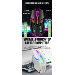 1 PC ITLY M01 Sports LED Luminous Backlit USB Wired Gaming Mouse for Desktop PC Laptop Office Computer Gaming Mouse