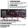 2000W 2 Channel Amplifier With Mixer Equalizer USB Bluetooth Fm Radio AV-MP326BT Home Stereo Audio