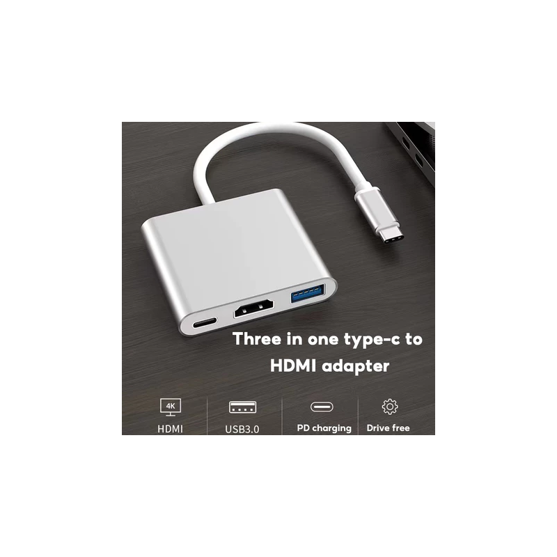 Type c OTG 3 in 1 Hub USB C to HDMI Adapter 4k HDMI & PD Fast Charging USB C To HDMI USB Hub Type C
