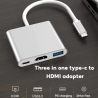 Type c OTG 3 in 1 Hub USB C to HDMI Adapter 4k HDMI & PD Fast Charging USB C To HDMI USB Hub Type C