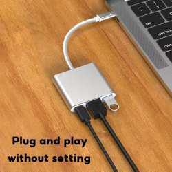 Type c OTG 3 in 1 Hub USB C to HDMI Adapter 4k HDMI & PD Fast Charging USB C To HDMI USB Hub Type C