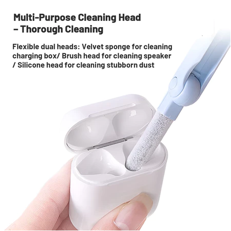 7 in 1 Laptop Cleaning Tool Double-Head Design Computer Keyboard Headphone Brush Kit Compact