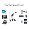 OTG Cable Hub Adapter 3 In1 Converter Micro USB HUB Host Extender Adapter OTG Hub Adapter