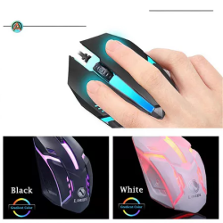 Ergonomic Wired Gaming Mouse with Rainbow Led Backlight for PC and Laptop