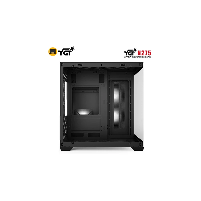 YGT Gaming Case With Tempered Glass Seaview Palace Micro ATX Desktop PC Computer Case 100% Durable