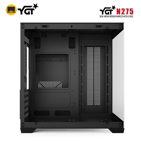 YGT Gaming Case With Tempered Glass Seaview Palace Micro ATX Desktop PC Computer Case 100% Durable