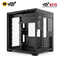 YGT Gaming Case With Tempered Glass Seaview Palace Micro ATX Desktop PC Computer Case 100% Durable