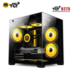YGT Gaming Case With Tempered Glass Seaview Palace Micro ATX Desktop PC Computer Case 100% Durable