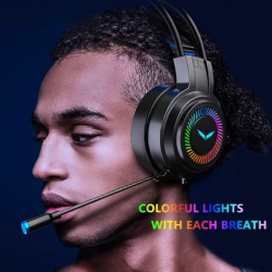G7 RGB Wired Headphones Gaming Headset With Mic Noise Cancellation For PC Compute Laptop Phone