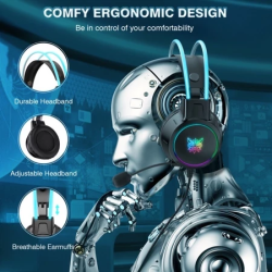 Onikuma X15 Pro Gaming Headset with Mic Noise Cancellation Cat Ear Gaming Headphones For PC Laptop