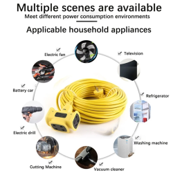 Zeus Extension Wire Heavy Duty Extension Wire 20 Meters 5/10/20/30/40M Long Extension Cord Socket