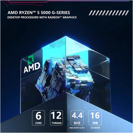 AMD Ryzen 5 5600G Gaming PC Desktop With DDR4 16GB RAM M.2 512GB SSD Full Set PC Computer For Gaming